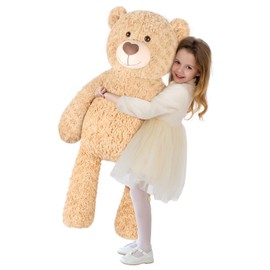 SuzziPals 43 inch Giant Teddy Bear Stuffed Animal, Likelike Stuffed Animals for Stress Relief & Companion, Extra Soft Fluffy Plushies Hugging Pillow, Jumbo Teddy Bears Gifts for Kids Adults
