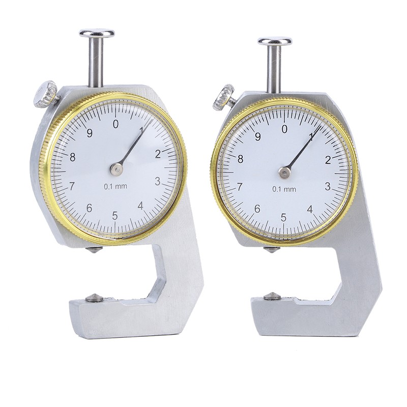 Thickness Gauge Round Dial Accuracy Measuring Tool Flat Pointed Head