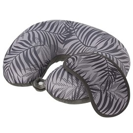 MIJOMA Set Neck Pillow Neck Support Pillow Sleeping Pillow Travel Pillow Relaxing Pillow with Sleeping Mask Soft Compact Lightweight for Camping Holidays as Travel Companion for Car Train Plane Travel