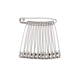 Large Safety Pins, 60PCS Durable, Rust-Resistant Nickel Plated Steel Pins Size 4, 2.2inch /55mm