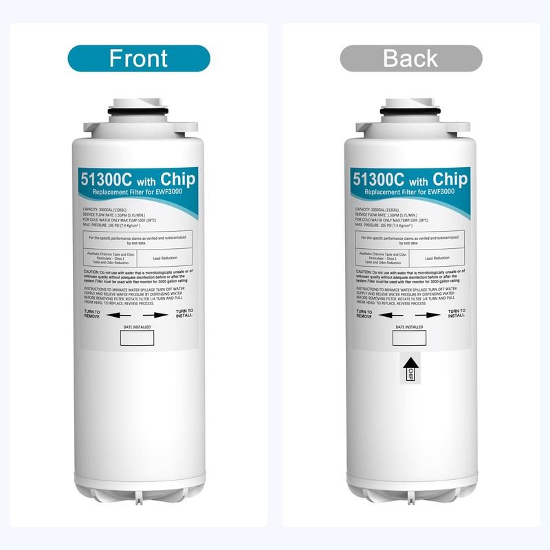 51300C Replacement Filter Compatible with Elkay EZH2O (w/Chip - 1