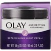 Crema nocturna antiarrugas OLAY Age Defying de 2 onzas, Paquete