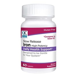 Quality Choice Iron High Potency Slow Release Tablets, 45mg, 60 Tabets Each (7)