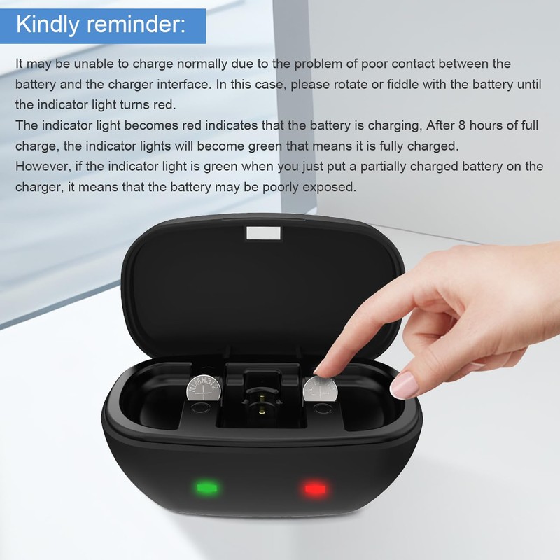 Wokyo Rechargeable Hearing Aid Batteries and Charger for 675 Hearing