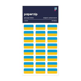 PAPERZIP - Ukraine Flags (Prapor Ukrayiny) – 48 Stickers for Business, Schools, Celebrations