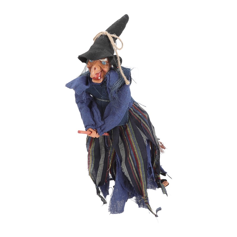 Blue Hanging Horror Witch Decorative Voice Control Hanging Prop Decoration