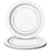 Foil Dots Round Dinner Paper Plates - 9", Silver, 8