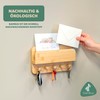 eluno Key Holder with Shelf and 5 Key Hooks, Key