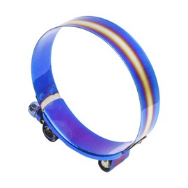 3" T-Bolt Hose Clamp Adjustable Stainless Steel Titanium Blue Clamp Diameter Ranger for 3 inch（78-86mm）#4125