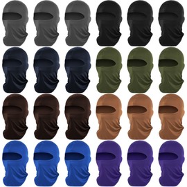 24 Pieces Ski Mask Balaclava Face Mask Full Face Cover for Men and Women Skiing, Snowboarding, Windproof, UV Protection (Modern Colors, Classic Style)