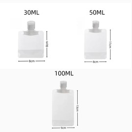 15Pcs Travel Pouches for Toiletries,Travel Containers Bag,100ML,50ML,30ML Travel Containers for Toiletries,Refillable Travel Bottles for Creams,Cosmetics,Shampoo