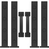 HILLMASTER Garage Door Magnetic Decorative Hardware, 6 Pieces Rectangle Garage