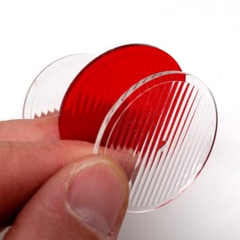 Bright Eyes 3-Pack (2 Clear, 1 Red) Diffuser Lens - for Use 1200 Lumen Rechargeable Bike Lights. Can Also Be Used for Other Similar Bike Lights