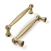khtumeware 10 Pack 3-3/4 Inch(96mm) Brushed Brass Cabinet Pulls, Brushed