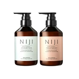 LDK A Evaluation & Anan Mote Cosmetics Grand Prize, NIJI RHYTHMIC Shampoo & Treatment Set, 13.5 fl oz (400 ml) Each Beautiful Hair, Shiny Hair, Moisturizing, Hari Koshi, Hypoallergenic