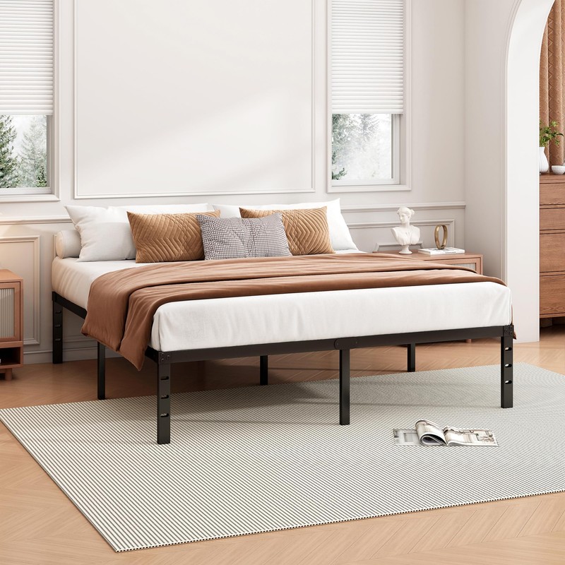 Hafenpo 18 Inch Queen Bed Frame - Sturdy Metal Platform