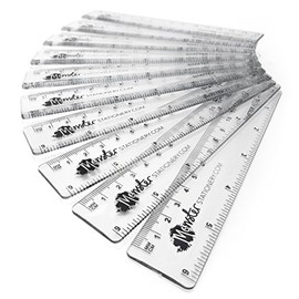 Monster Stationery - 6 Inch / 15cm Transparent Rulers - Shatter Resistant - Class Pack of 100 - Clear