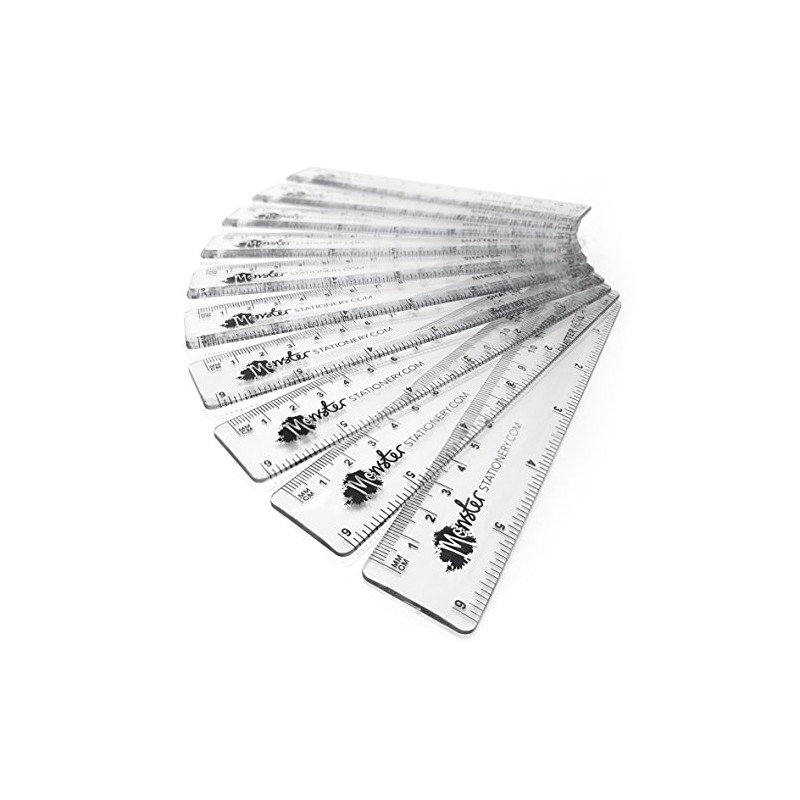 Monster Stationery - 6 Inch / 15cm Transparent Rulers -