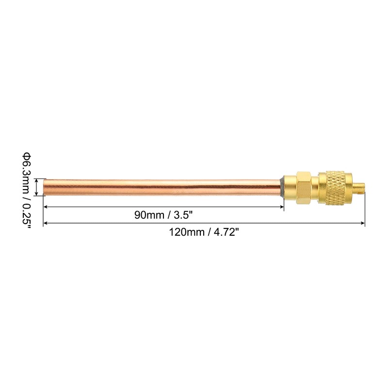 PATIKIL 1/4" SAE x 6mm OD x 50mm Stem x