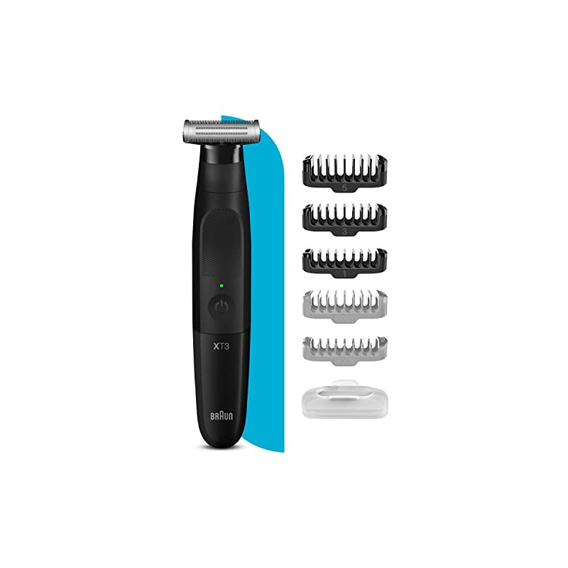 Braun Series XT3 One Blade Hybrid Beard Trimmer for Men,
