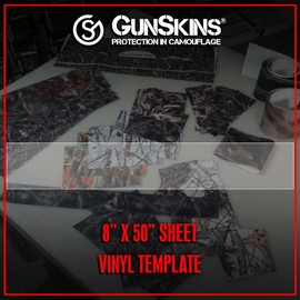 GunSkins Gear Skin Compatible with Airsoft AEG - Vinyl 8" x 50" Sheet - Trim to Install - 100% Waterproof Non-Reflective Matte Finish - Made in USA - Realtree Edge