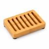 Bamboo Soap Dish for Bathroom & Shower – Self-Draining Design