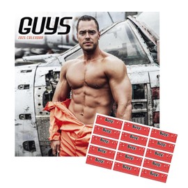 Guys Calendar 2025 | Square Wall Calendar | 16 Month Square Calendar | September 2024 To December 2025 | With Free Organisational Stickers