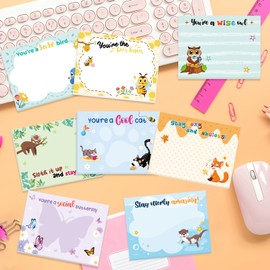 JSRQT 8Pcs Cute Animals Sticky Note Pads, 3×4'' Funny Post Self Stick Notes, Inspirational Mini Memo Pads Small Self Notepads Sticky Notes for Student School Office Plan Reminder Stationery Supplies