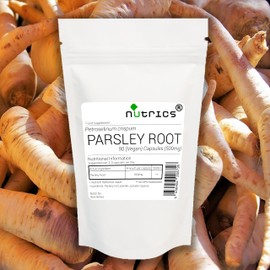 Nutrics® 500mg Parsley Root x 90 V Capsules (1 Month Supply) x Suitable for Vegan Vegetarian Halal & Kosher Diet