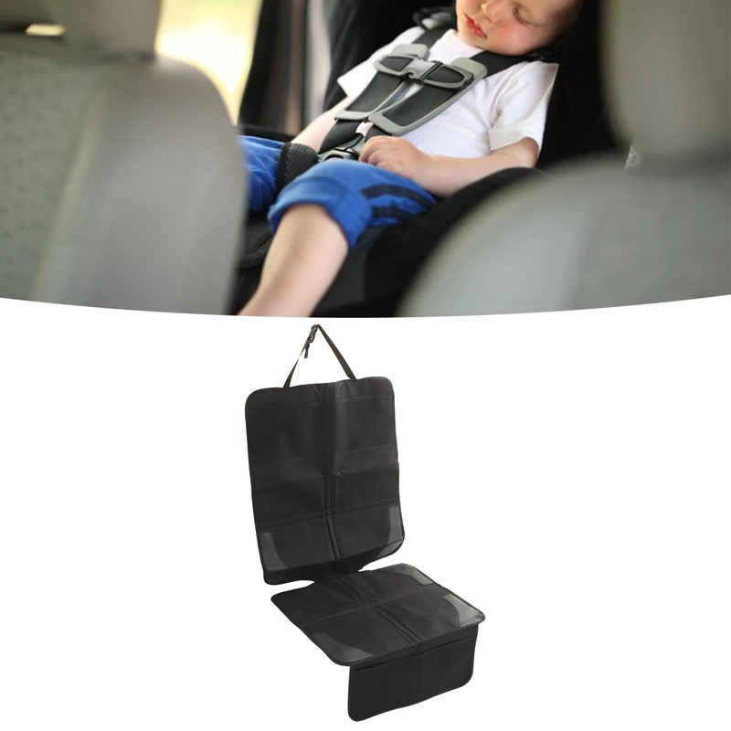Baby Car Seat Protector with Mesh Storage Pocket Wear Resistant