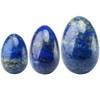 Rockcloud Lapis Lazuli Set of 3 Drilled Yoni Eggs with