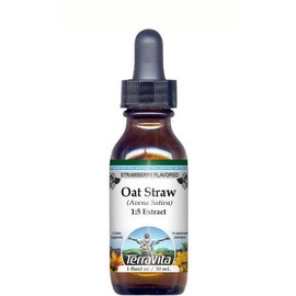 Wild Oat Straw (Avena Sativa) Glycerite Liquid Extract (1:5) - Strawberry Flavored (1 oz, ZIN: 513277) - 2 Pack