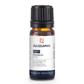 Naissance Cold Pressed Organic Mandarin (Citrus Nobilis) Essential Oil (No. 154) - 10ml - Pure, Natural & Undiluted - for Aromatherapy, Massage Blend, Humidifiers & Diffusers