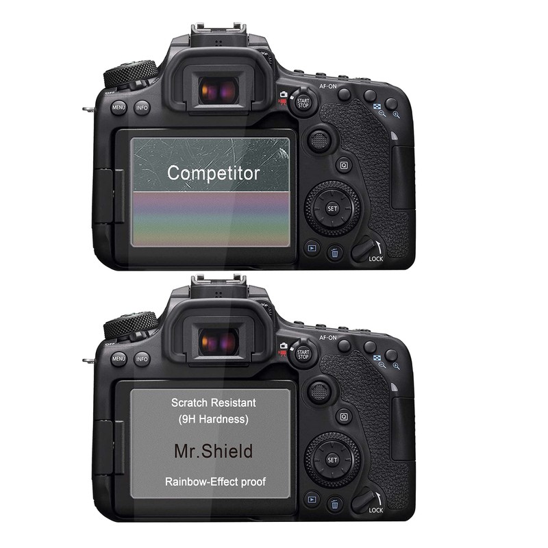 Mr.Shield [3-Pack] Screen Protector For Canon EOS 90D 80D 77D