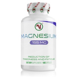 Magnesium Bisglycinate - Up to 465mg per Day | 180 x Easy to Swallow Capsules | 60 Days Minimum Supply | Reduce Tiredness and Fatigue