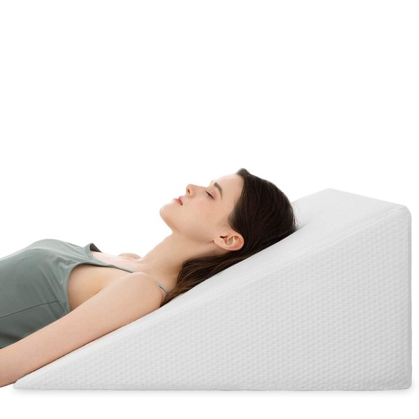 joybest Bed Wedge Pillows Leg Elevation Reading Pillow & Back Support Wedge Pillow - for Back and Legs Support, Back Pain, Leg Pain, Pregnancy, Neck and Shoulder Joint Pain, Sleeping 12" x 24" x 24"