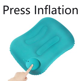 YOUXIU Inflatable Pillow, Camping Pillow, Travel Pillow, Hand Press, Inflatable - Practical Pillow for Camping, Outdoor, Backpacking, for Car, Plane, Beach - Ideal for Holidays, Travel