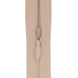 Invisible Zip Fasteners, Pack of 5, Suitable for Medium Weight Fabric (Dark Nude, 20 inch)