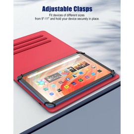 TiMOVO Universal Case for 9-11 Inch Tablet, 360 Degree Rotating Stand Protective Cover with Pen Pocket for 9 10 10.1 Inch Android Touchscreen Tablet, Vintage Red