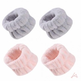 Facial Wash Wristbands (2-Piece Set) Apricot Wristband 6ea