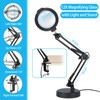 12X Large Magnifying Glass with Light and Stand, 5.2 Inch