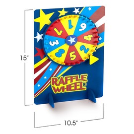 Gamie Tabletop Spinning Wheel for Prizes with Stand, Premium Quality Wood Spinning Raffle Carnival Wheel - Tabletop Prize Wheel Spinner for Boys and Girls, Kids’ Parties, Classroom and More