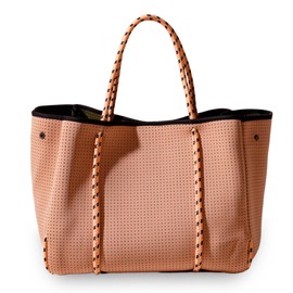 POPUPS Neoprene Large Tote Bags, Tan - Lightweight and Water-Resistant Neoprene Bag