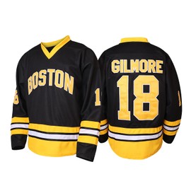 Happy Gilmore 18 Boston Adam Sandler 1996 Movie Ice Hockey Jersey Mens S-XXXL Stitched (Black, XXX-Large)