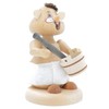Kuhnert - Hamster Smoker Figurine Solid Wood Turned 13 cm
