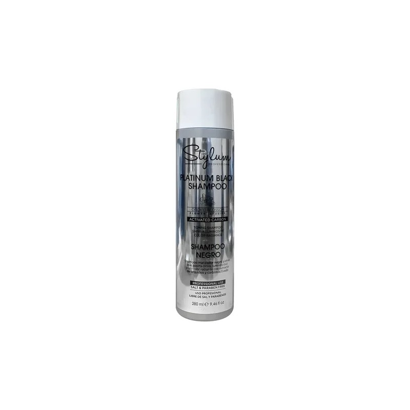 Shampoo Matizador Platinum Black Cabello Cano Gris Plata