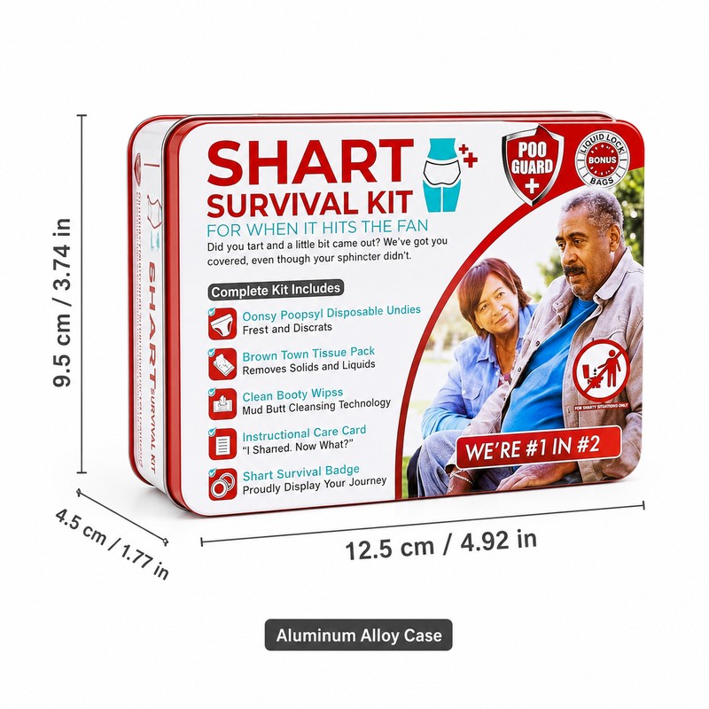 Funny Shart Survival Kit in Aluminum Alloy Tin with Underwear,