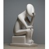 Thinker Cycladic Greek Art Figurine Idol Modern Statue Sculpture Handmade
