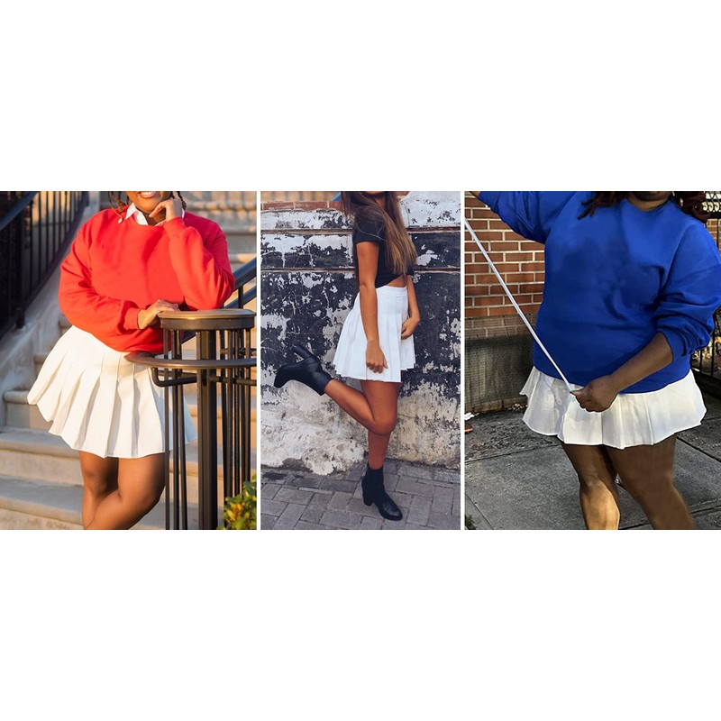 SANGTREE Falda Plisada para niñas con cómoda Banda elástica Casual,