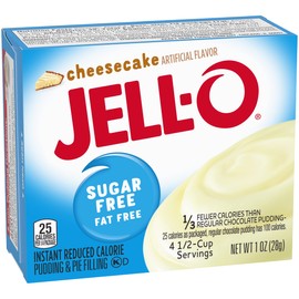 Jell-O Sugar-Free Cheesecake Instant Pudding Mix 1 Ounce Box (Pack of 12)